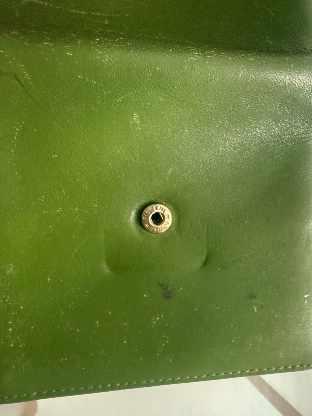 Givenchy Authentic Vintage Olive Green ostrich and smooth Leather Wallet - Picture 5 of 12